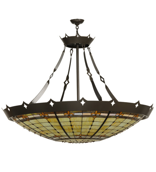 Meyda Tiffany Fleur-De-Lite 98958 Pendant Light - Timeless Bronze