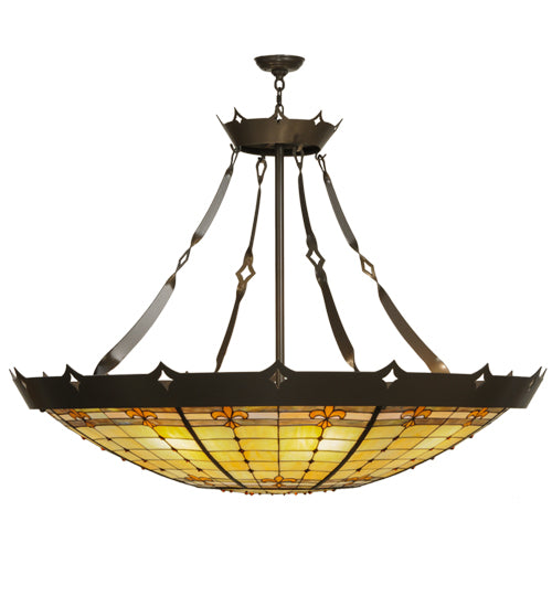 Meyda Tiffany Fleur-De-Lite 98958 Pendant Light - Timeless Bronze