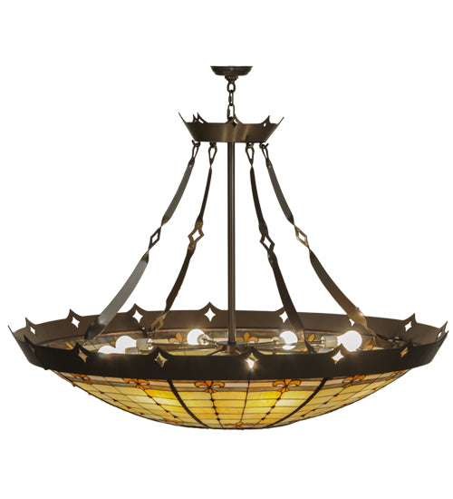 Meyda Tiffany Fleur-De-Lite 98958 Pendant Light - Timeless Bronze