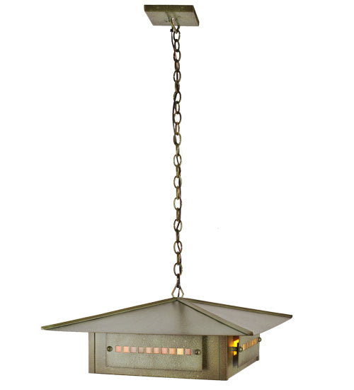 Meyda Tiffany Lighting 98995 Moss Creek Four Light Pendant Outdoor Copper/Antique/Verde