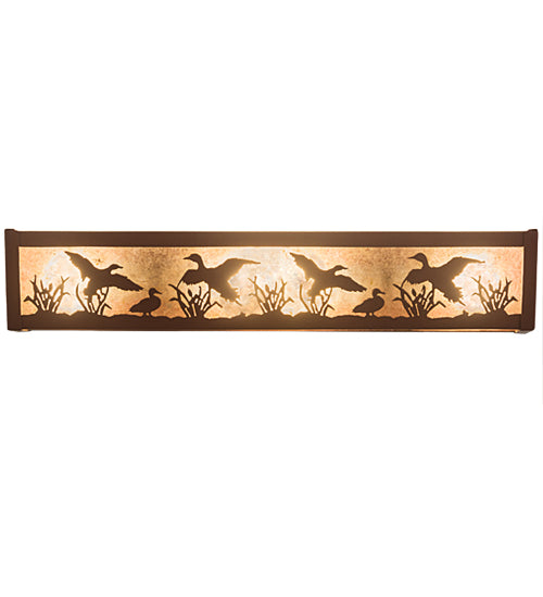 Meyda Tiffany Ducks In Flight 99069 Bath Vanity Light 24 in. wide - Rust