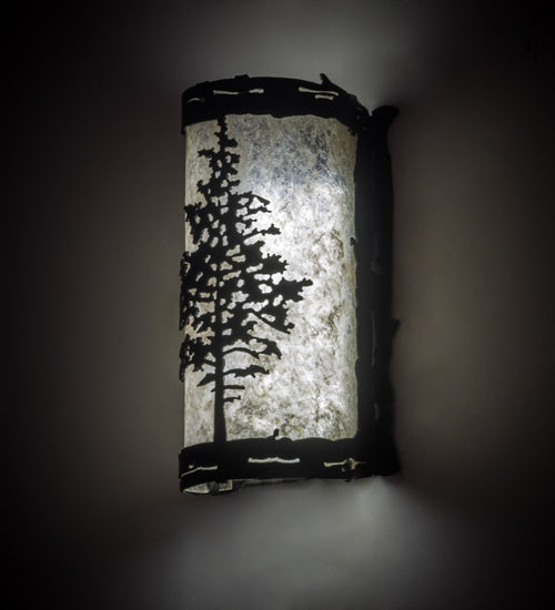 Meyda Tiffany Tamarack 99174 Wall Light - Textured Black/Silver Mica