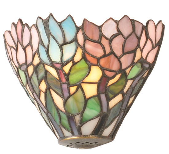 Meyda Tiffany Wisteria 99198 Wall Light - Beige Pink Pr Purple/Blue