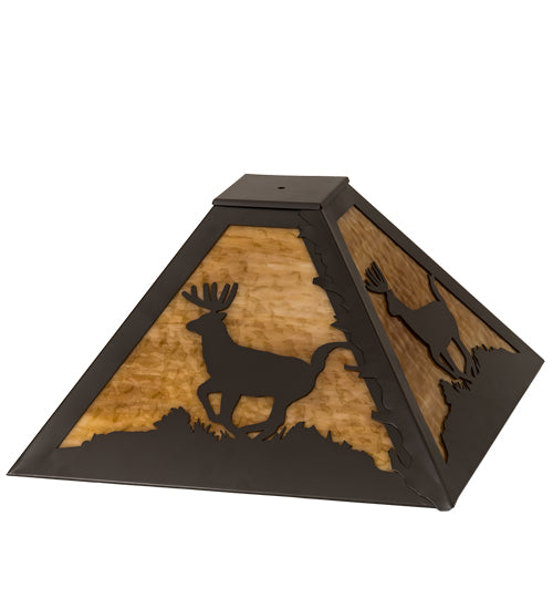 Meyda Tiffany Lighting 99200 Lone Deer Shade Lamp Shade Bronze / Dark