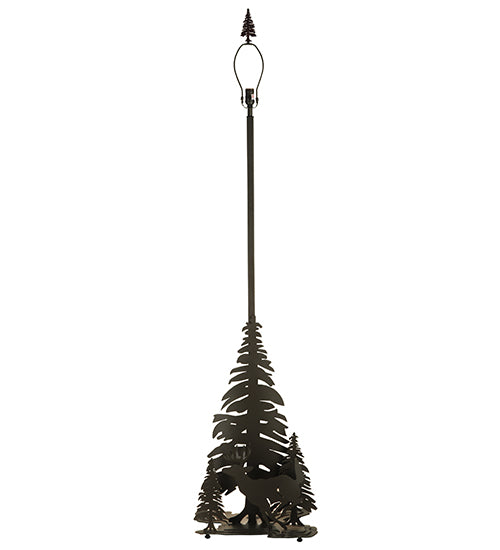 Meyda Tiffany Lighting 99202 Lone Deer Two Light Floor Base Utility Light Bronze / Dark