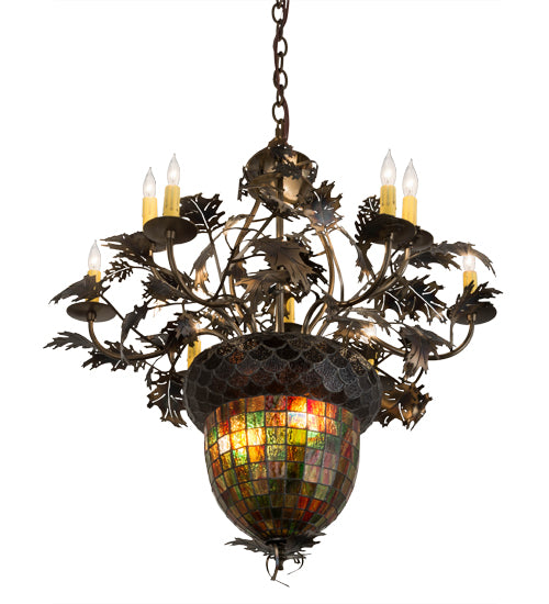 Meyda Tiffany Greenbriar Oak 99238 Chandelier Light - Antique Copper,Burnished