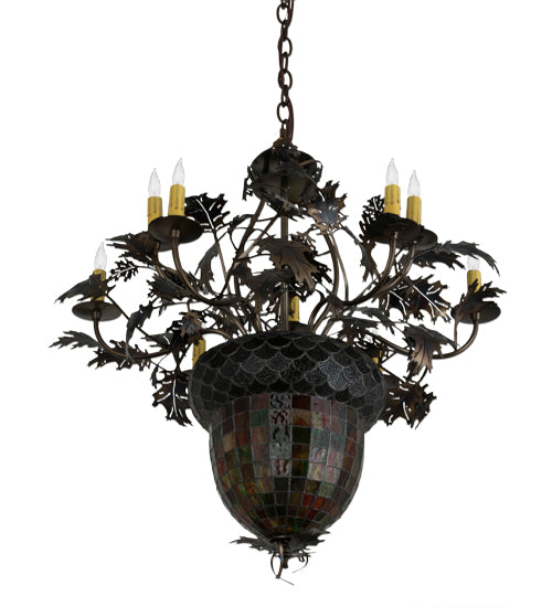 Meyda Tiffany Greenbriar Oak 99238 Chandelier Light - Antique Copper,Burnished