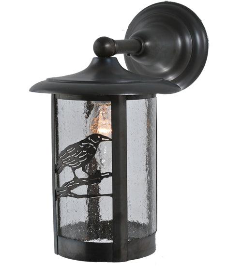 Meyda Tiffany Lighting 99381 Fulton One Light Wall Sconce Outdoor Black