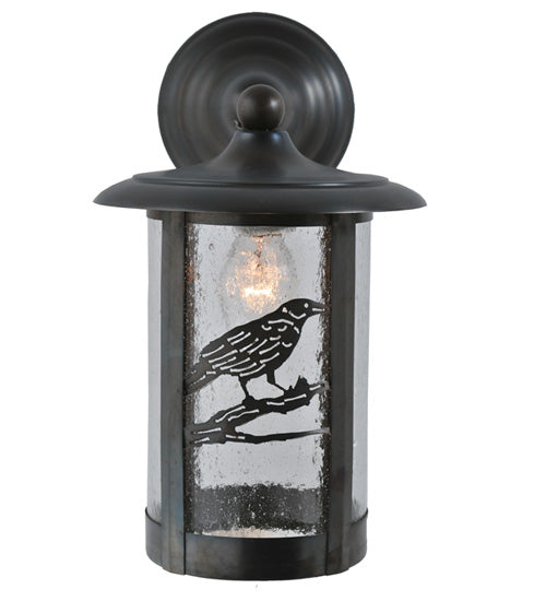 Meyda Tiffany Lighting 99381 Fulton One Light Wall Sconce Outdoor Black