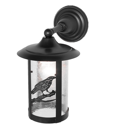 Meyda Tiffany Lighting 99381 Fulton One Light Wall Sconce Outdoor Black