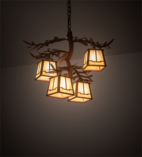 Meyda Tiffany Pine Branch 99399 Chandelier Light - Rust