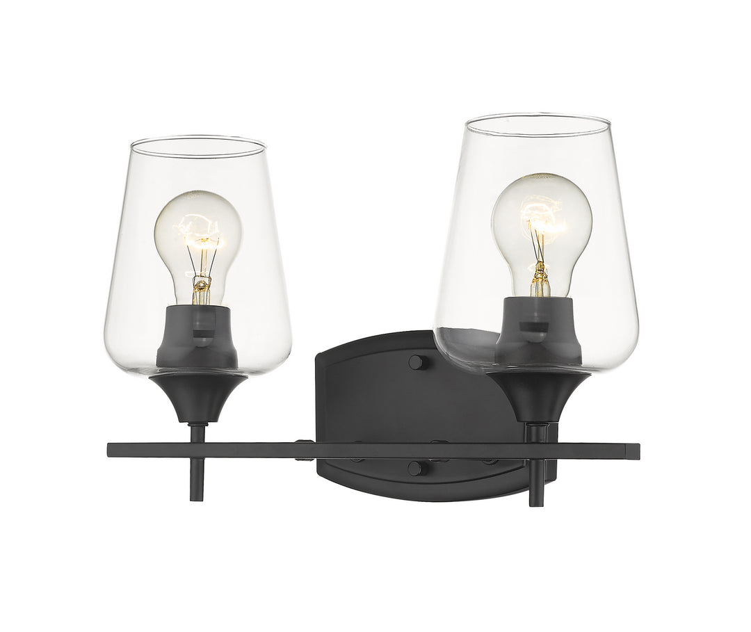 Z-Lite Joliet 473-2V-MB Bath Vanity Light 15 in. wide - Matte Black