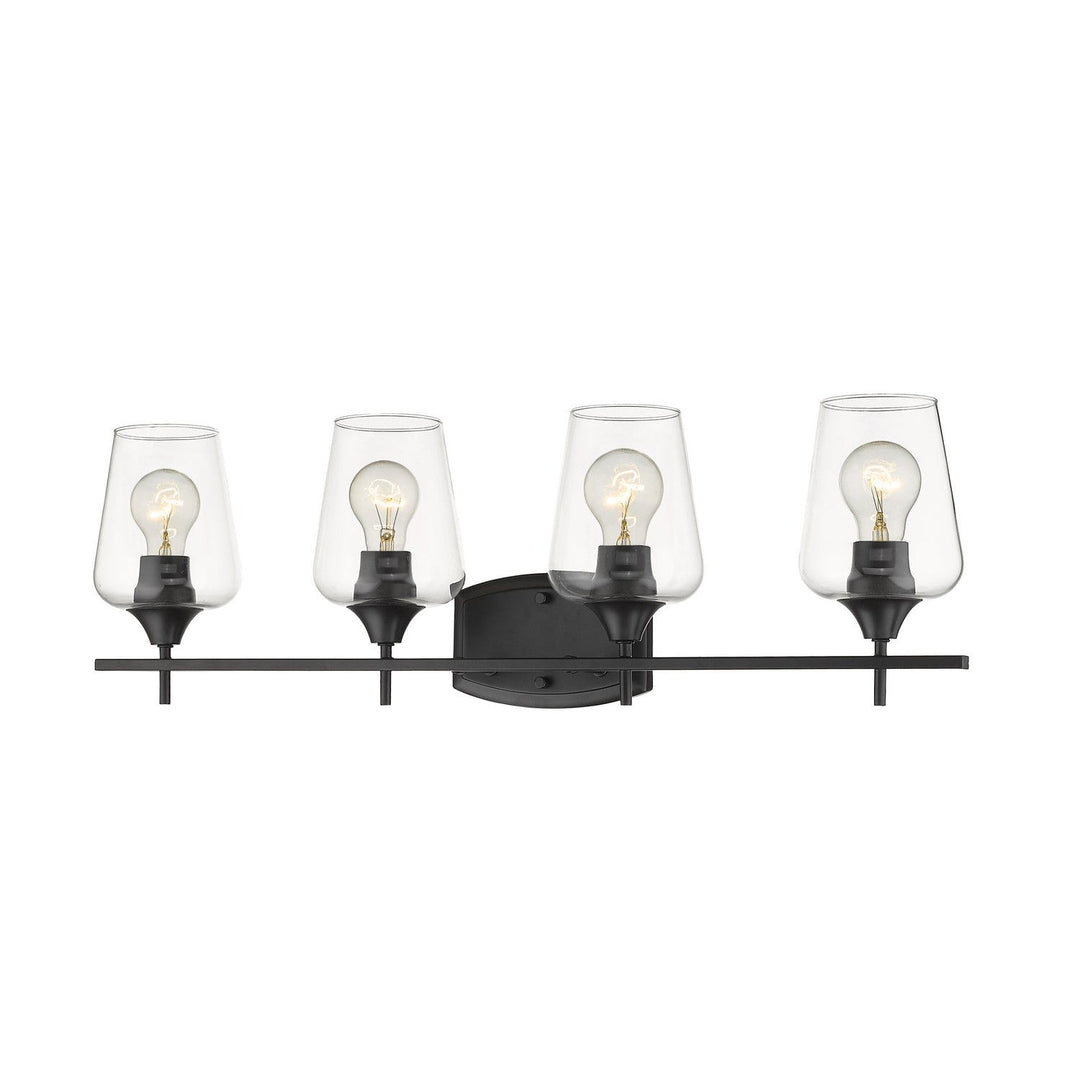 Z-Lite Joliet 473-4V-MB Bath Vanity Light 30 in. wide - Matte Black
