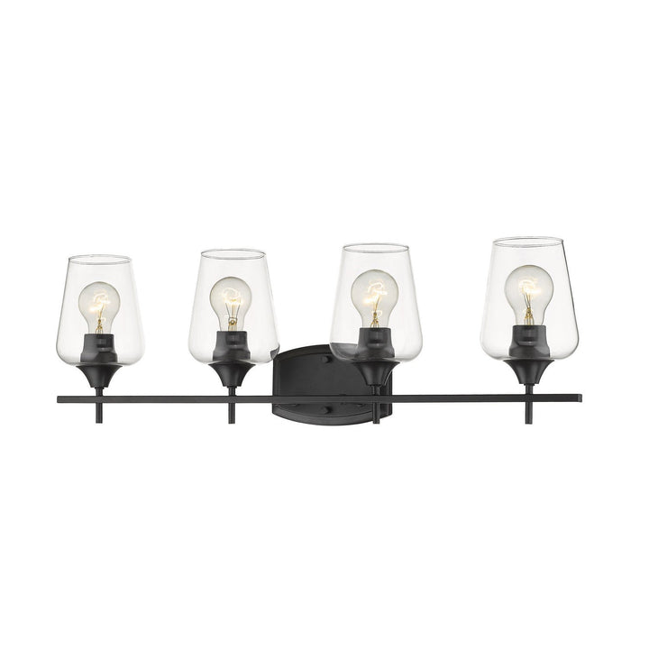 Z-Lite Joliet 473-4V-MB Bath Vanity Light 30 in. wide - Matte Black
