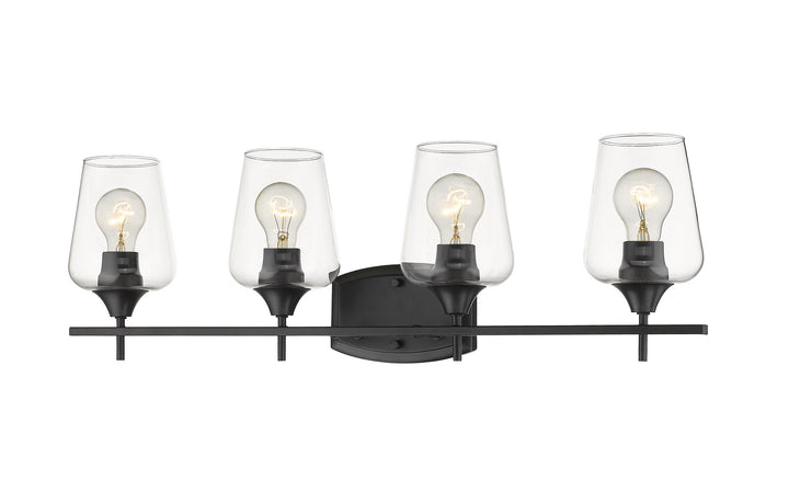 Z-Lite Joliet 473-4V-MB Bath Vanity Light 30 in. wide - Matte Black