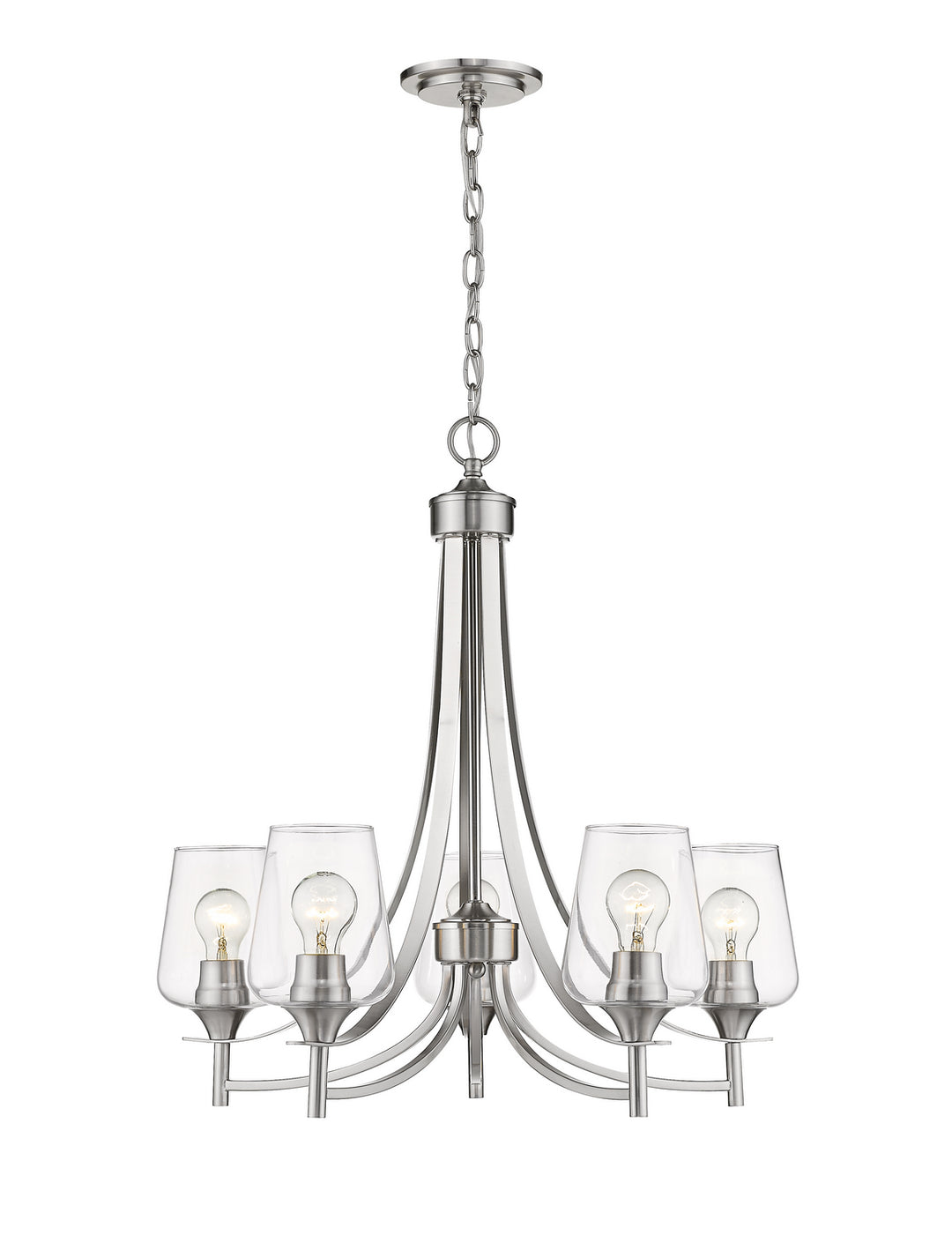 Z-Lite Joliet 473-5BN Chandelier Light - Brushed Nickel
