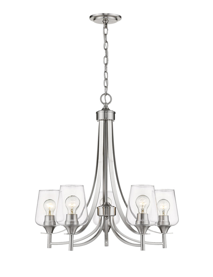 Z-Lite Joliet 473-5BN Chandelier Light - Brushed Nickel