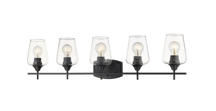 Z-Lite Joliet 473-5V-MB Bath Vanity Light 38 in. wide - Matte Black