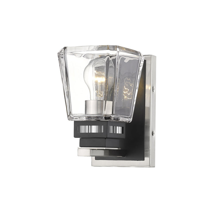 Z-Lite Jackson 474-1S-BN-MB Wall Sconce Light - Brushed Nickel / Matte Black