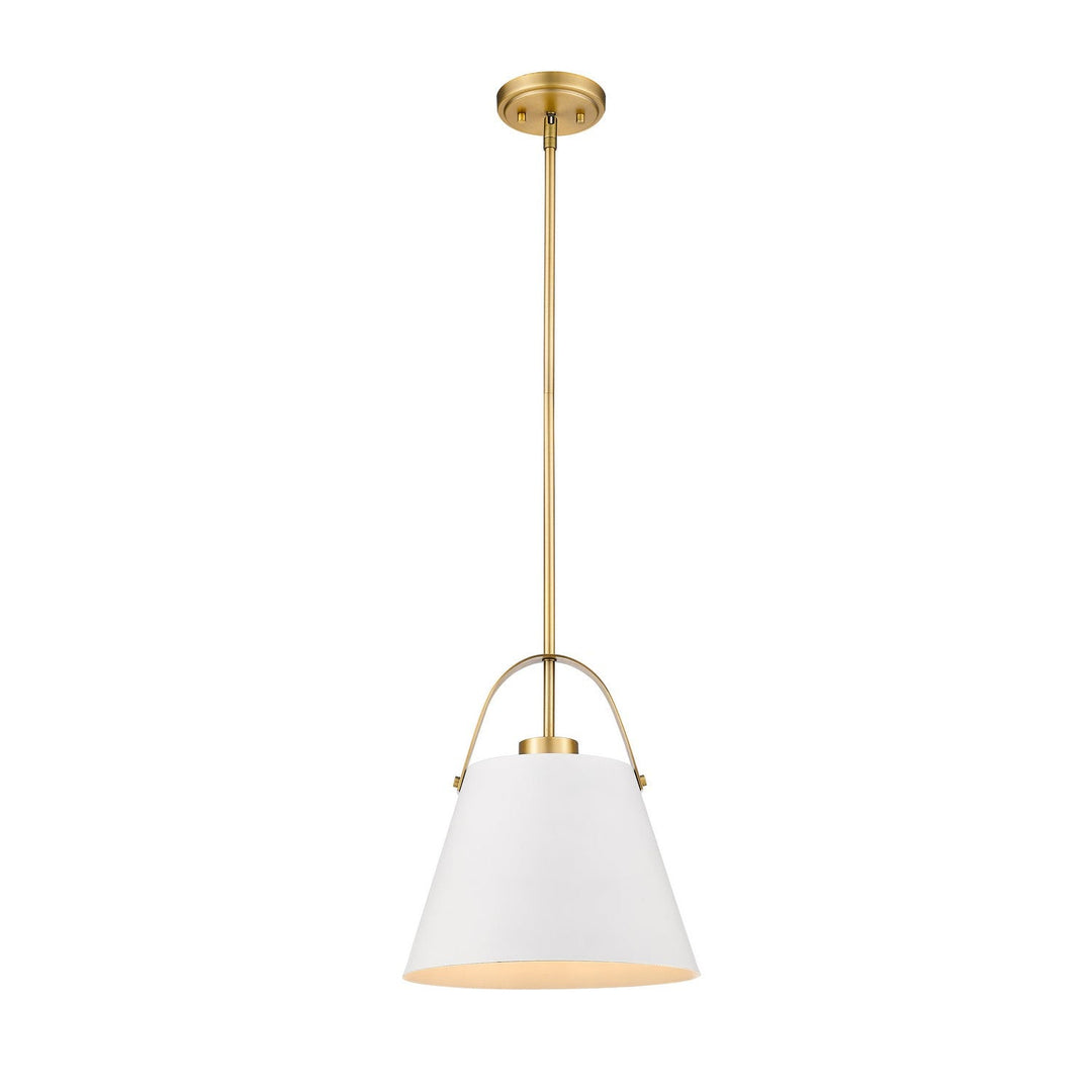 Z-Lite Z-Studio 726P-MW+HBR Pendant Light - Matte White / Heritage Brass