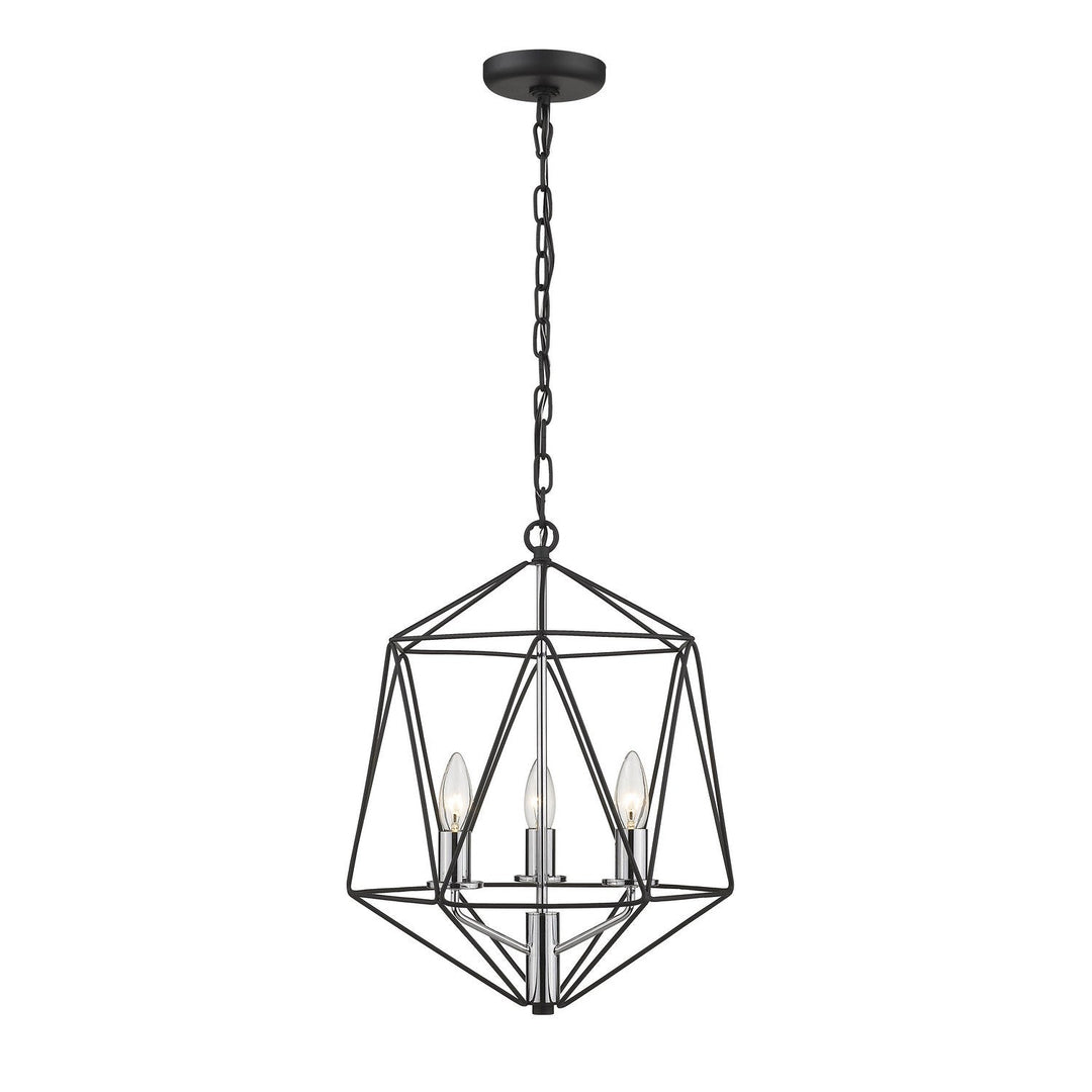 Z-Lite Geo 918-14MB-CH Pendant Light - Matte Black / Chrome