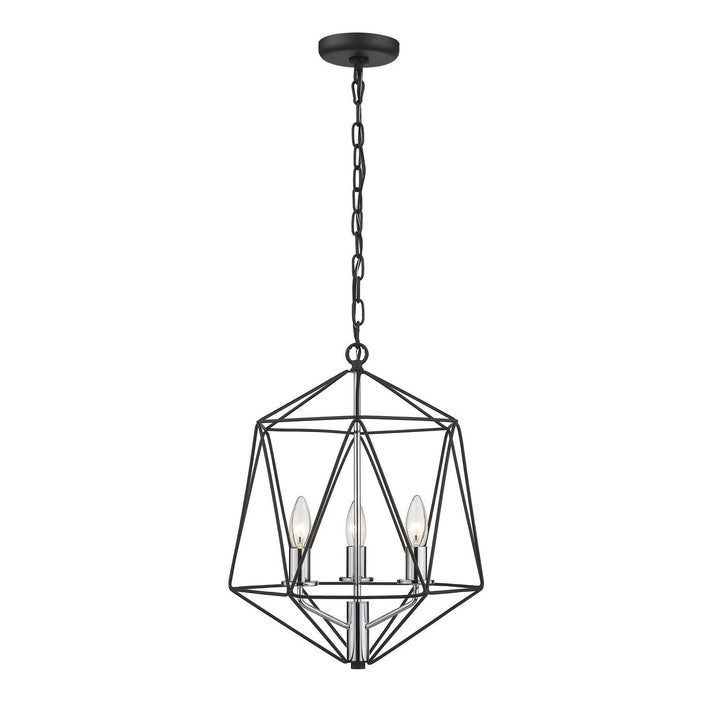 Z-Lite Geo 918-14MB-CH Pendant Light - Matte Black / Chrome