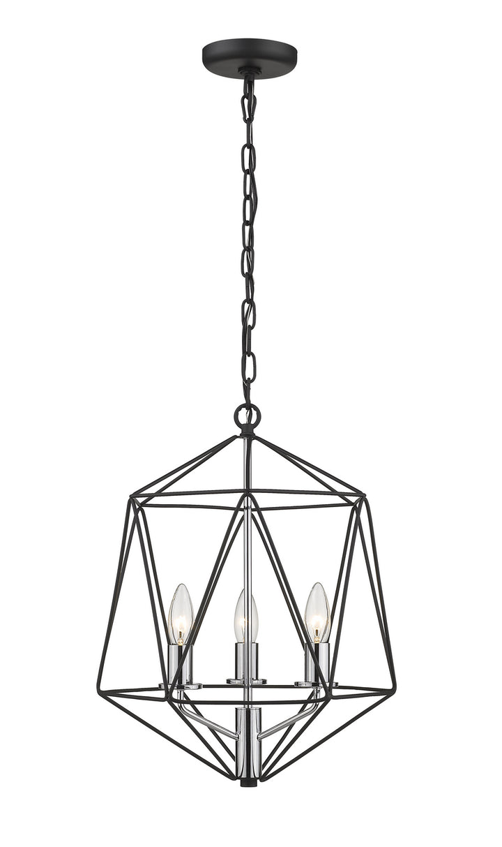 Z-Lite Geo 918-14MB-CH Pendant Light - Matte Black / Chrome