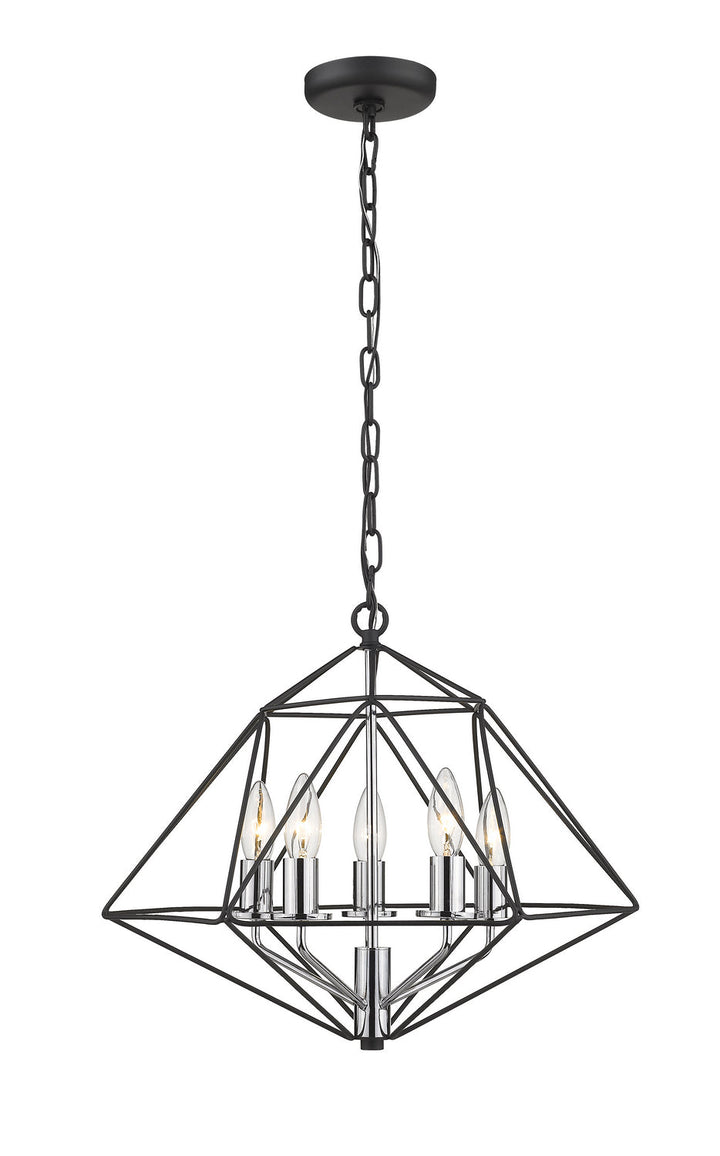 Z-Lite Geo 918-18MB-CH Chandelier Light - Matte Black / Chrome