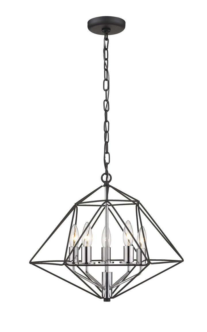 Z-Lite Geo 918-18MB-CH Chandelier Light - Matte Black / Chrome