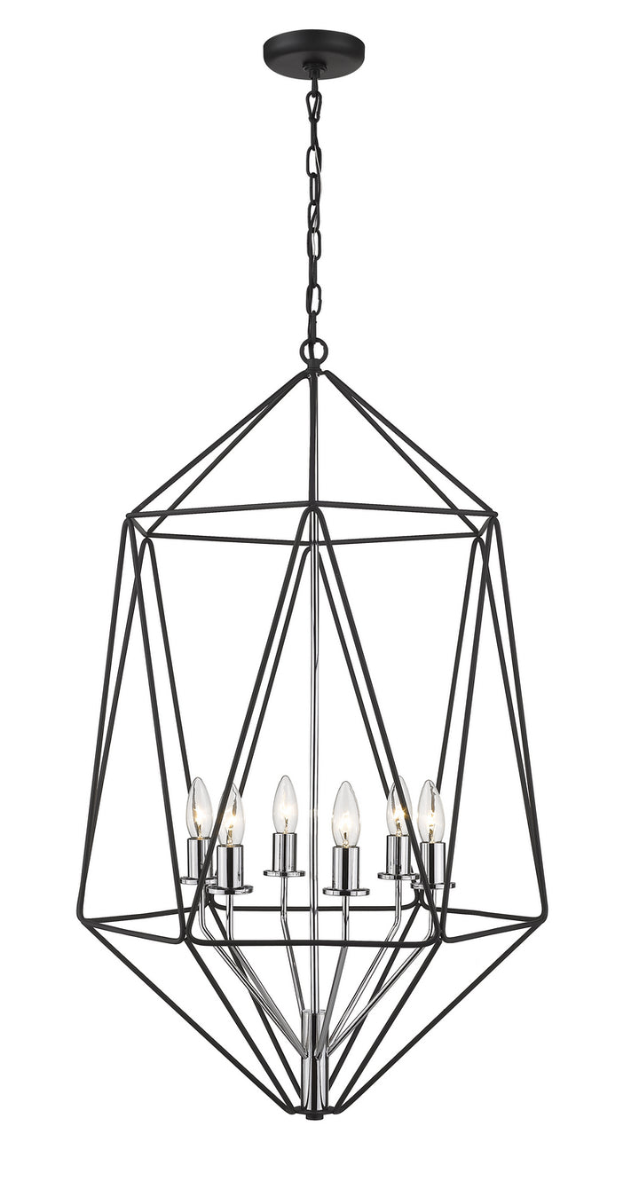 Z-Lite Geo 918-35MB-CH Pendant Light - Matte Black / Chrome