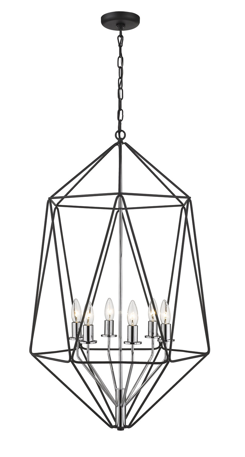 Z-Lite Geo 918-35MB-CH Pendant Light - Matte Black / Chrome
