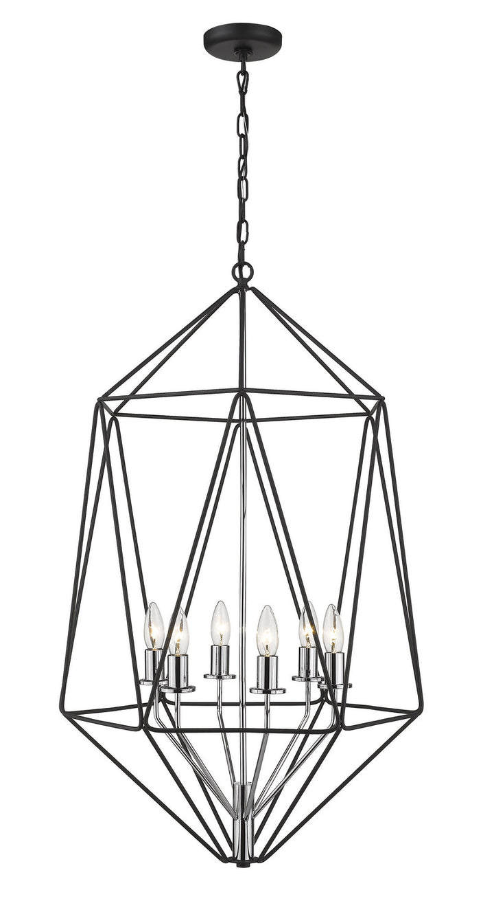 Z-Lite Geo 918-35MB-CH Pendant Light - Matte Black / Chrome