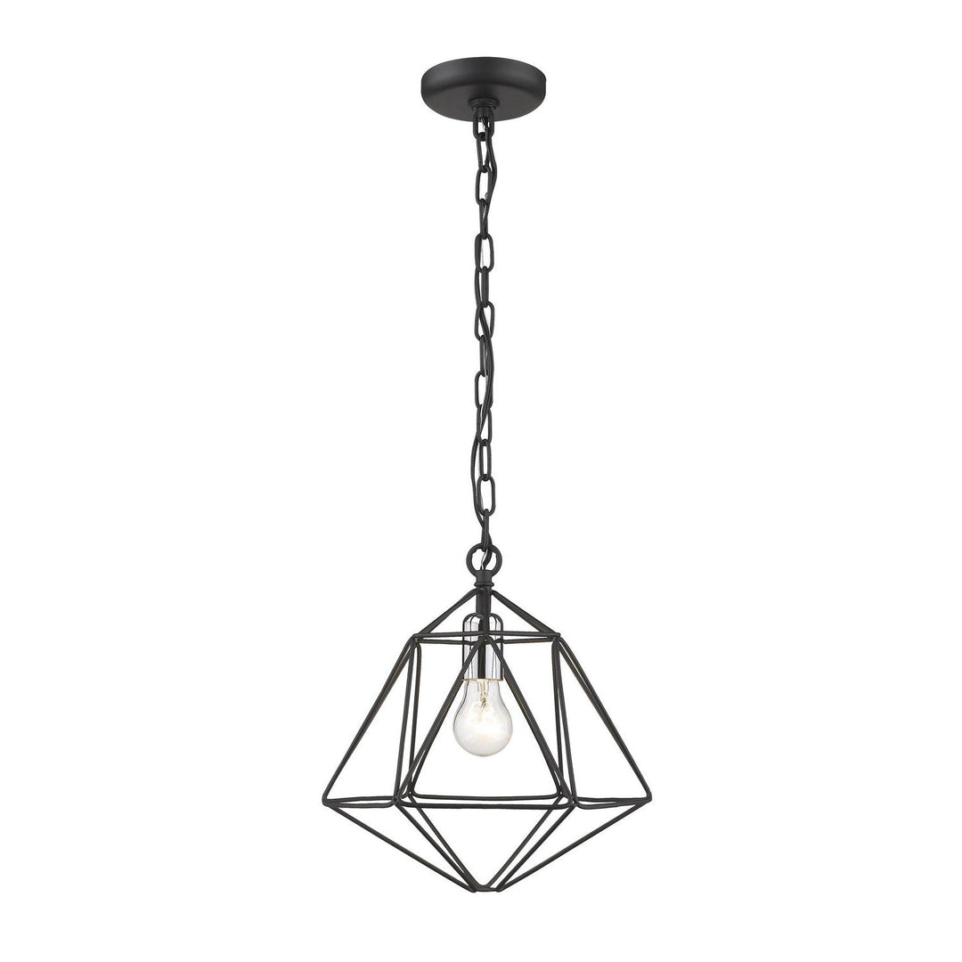 Z-Lite Geo 918MP-MB-CH Pendant Light - Matte Black / Chrome