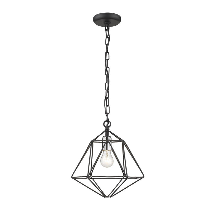 Z-Lite Geo 918MP-MB-CH Pendant Light - Matte Black / Chrome