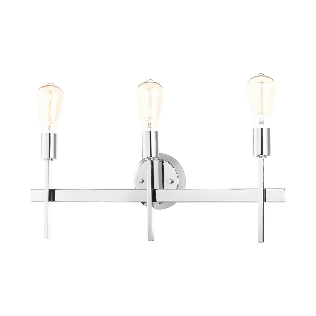 Livex Prague 13883-05 Bath Vanity Light 24 in. wide - Polished Chrome