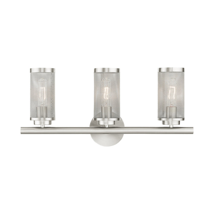 Livex Industro 14123-91 Bath Vanity Light 24 in. wide - Brushed Nickel