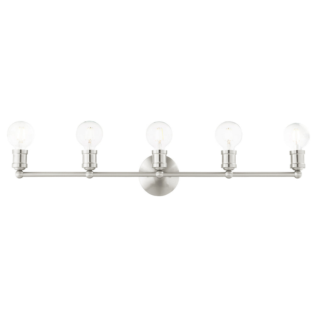 Livex Lansdale 16715-91 Bath Vanity Light 34 in. wide - Brushed Nickel