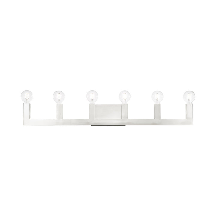 Livex Solna 16815-91 Bath Vanity Light 44 in. wide - Brushed Nickel