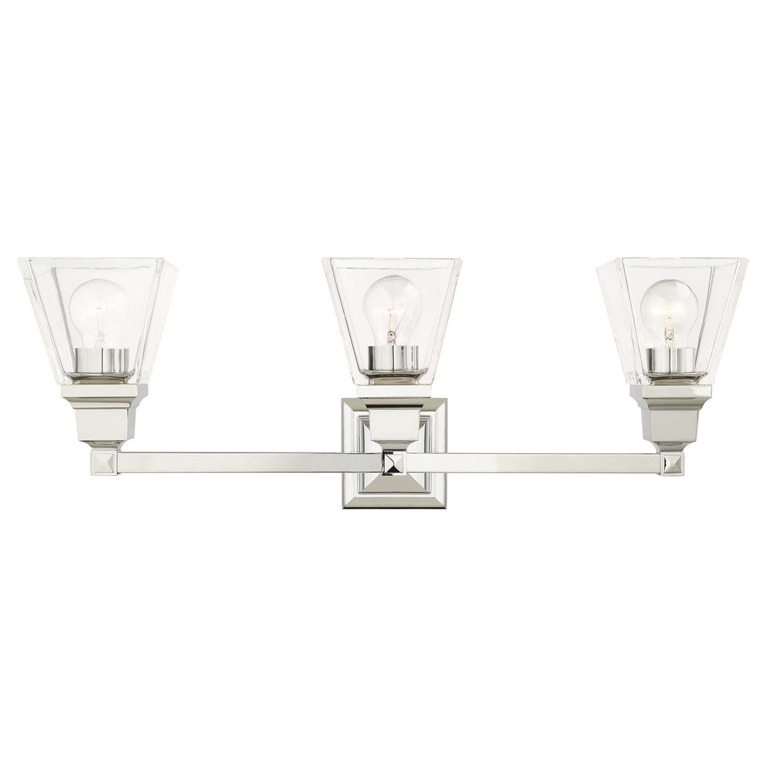 Livex Mission 17173-05 Bath Vanity Light 26 in. wide - Polished Chrome