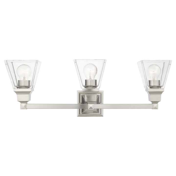 Livex Mission 17173-91 Bath Vanity Light 26 in. wide - Brushed Nickel