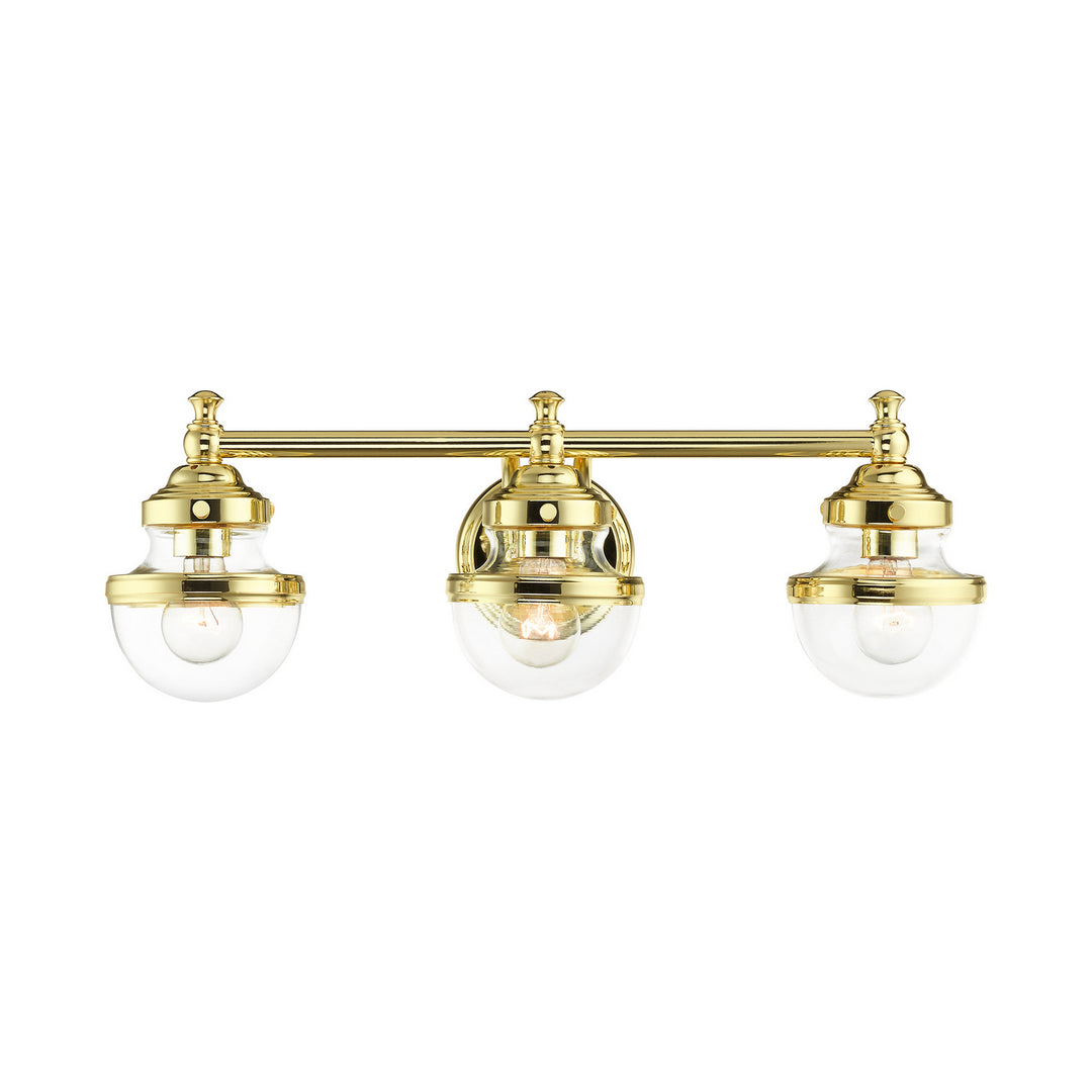 Livex Oldwick 17413-02 Bath Vanity Light 24 in. wide - Polished Brass