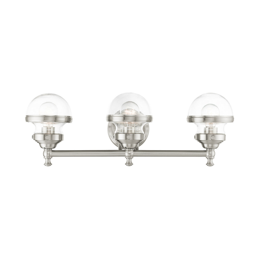 Livex Oldwick 17413-91 Bath Vanity Light 24 in. wide - Brushed Nickel