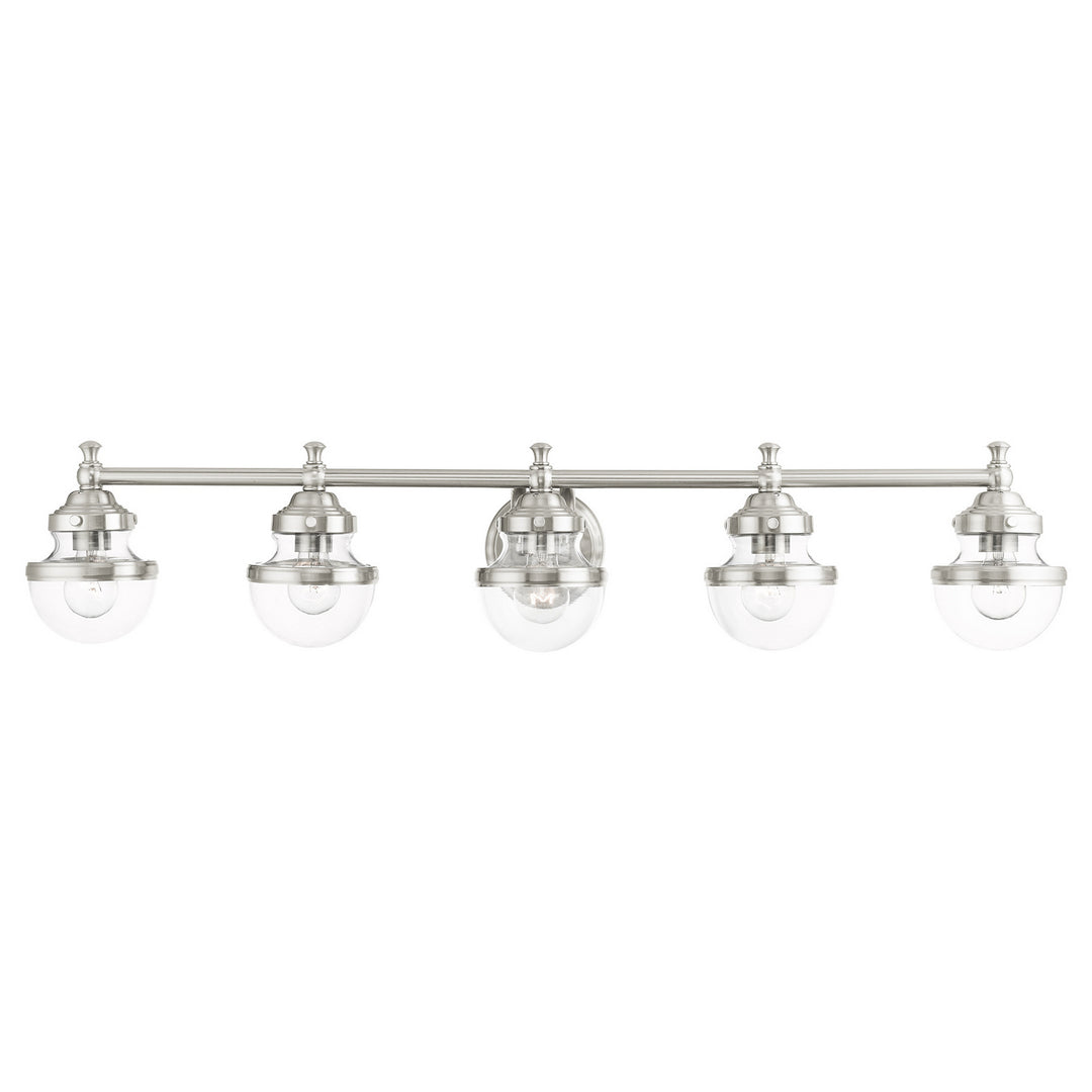 Livex Oldwick 17415-91 Bath Vanity Light 42 in. wide - Brushed Nickel