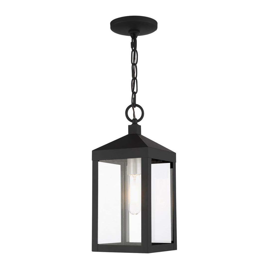 Livex Lighting 20591-04  Nyack Outdoor Black W/ Brushed Nickel Cluster