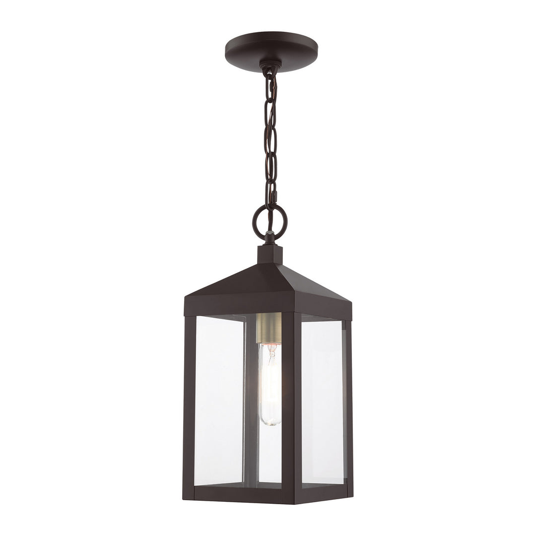 Livex Lighting 20591-07  Nyack Outdoor Bronze W/ Antique Brass Cluster