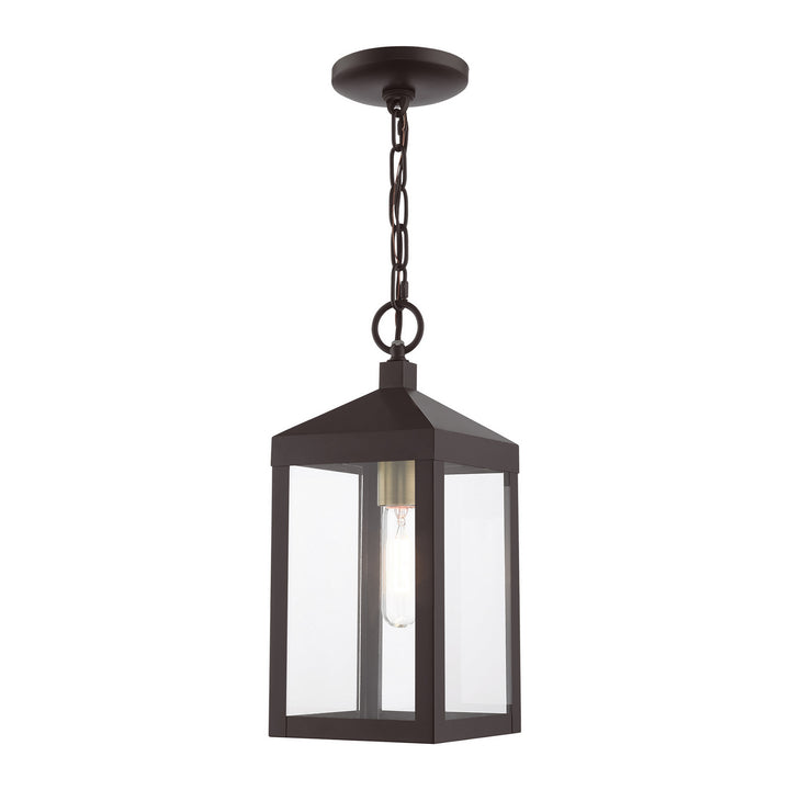 Livex Lighting 20591-07  Nyack Outdoor Bronze W/ Antique Brass Cluster