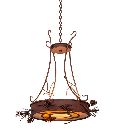 Meyda Tiffany Woodland Pine 99449 Pendant Light - Rust