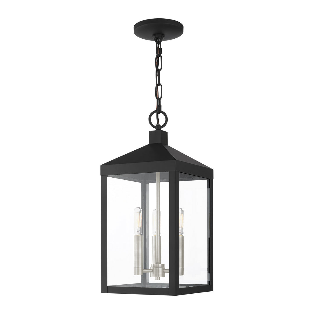 Livex Lighting 20593-04  Nyack Outdoor Black W/ Brushed Nickel Cluster