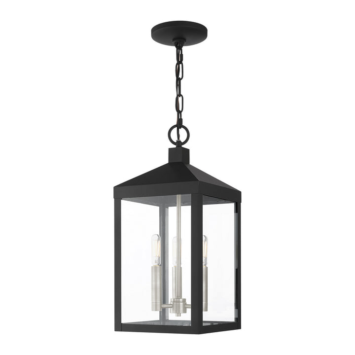 Livex Lighting 20593-04  Nyack Outdoor Black W/ Brushed Nickel Cluster