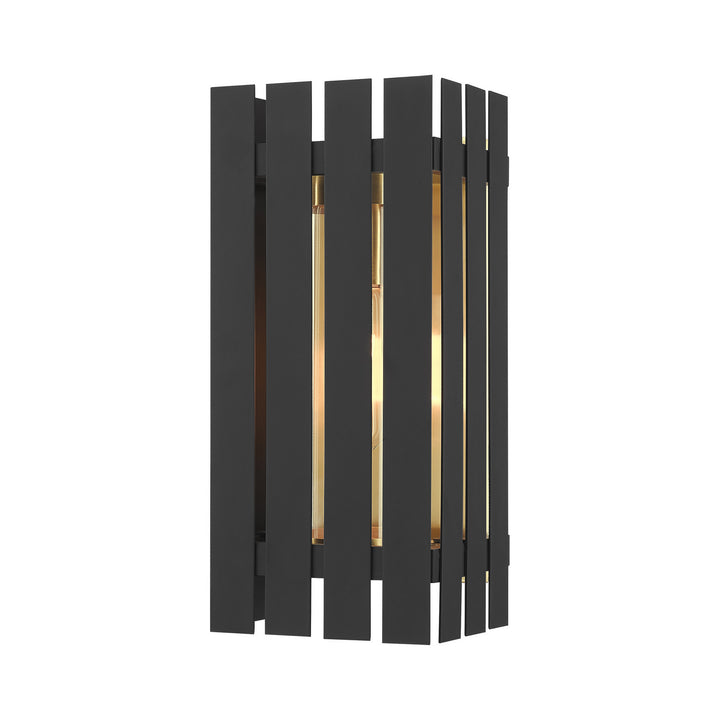 Livex Lighting 20752-04  Greenwich Outdoor Black W/ Satin Brasss